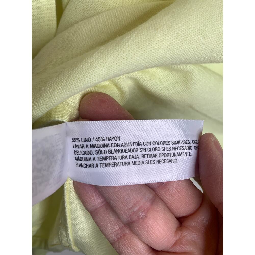 Universal Threads Yellow Linen Blend Button Up Sh… - image 9